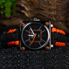 Multifuctional Survival Paracord Bracelet Watch with Compass Flint Fire Starter Scraper Whistle Gear