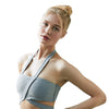 Sexy Halter Suspender Square Collar Off-the-shoulder Patchwork Hollow Out Sheath Pure Color Crop Top for Women