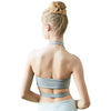 Sexy Halter Suspender Square Collar Off-the-shoulder Patchwork Hollow Out Sheath Pure Color Crop Top for Women