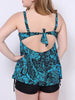 Women's Stylish Print Push Up Plus Size Two Piece Swimwear