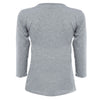 Brief Plunging Neck Three Quarter Sleeve Zipper Solid Color T-shirt for Women