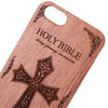 Cross Sword Embossment Carving Design Wood Back Case Cover for iPhone 6 / 6S