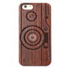 Retro Camera Embossment Carving Design Wood Back Case Cover for iPhone 6 / 6S