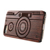 Retro Camera Embossment Carving Design Wood Back Case Cover for iPhone 6 / 6S