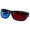 Wonderful Sunglasses-Shaped Red + Blue Lens Anaglyph Circularly 3 Dimensional 3D Glasses for 3D Games 3D DVD Movies