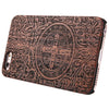 Cross Embossed Wood Frame Back Cover Case for iPhone 6 Plus / 6S Plus
