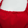 Sexy Halter Lace-up Off-the-shoulder Backless Drawstring Elastic Waist Solid Color Romper for Women