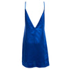 Sexy Plunging Neck Suspender Patchwork Solid Color Loose Sleepshirt for Women