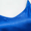 Sexy Plunging Neck Suspender Patchwork Solid Color Loose Sleepshirt for Women