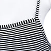 Stylish Spaghetti Strap Stripe Lace- Up Crop Top for Women