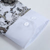 Turn Down Collar Plant Printing Shirt For Men