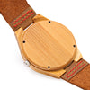 REDEAR SJ 1448 - 7 Female Wooden Quartz Watch Leather Strap Special Pattern Dial Wristwatch