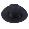 Solid Color Summer Ladies Bow Wide Straw Plaiting Hat