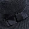 Solid Color Summer Ladies Bow Wide Straw Plaiting Hat