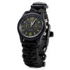 YUZE 6 in 1 Outdoor Survival Bracelet Watch Compass Whistle