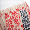 Vintage Mid Elastic Waist Print Patchwork Straight Shorts for Women