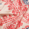 Vintage Mid Elastic Waist Print Patchwork Straight Shorts for Women