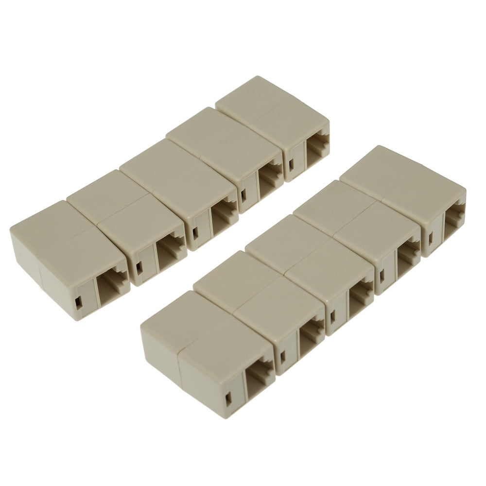 10pcs RJ45 Network Cable Extender Connector Adapter