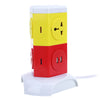 Alardor ALD - 2W4K - L Multicolor 180 Degree Rotating Socket Intelligent Vertical Surge Protection Power Strip