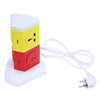 Alardor ALD - 2W4K - L Multicolor 180 Degree Rotating Socket Intelligent Vertical Surge Protection Power Strip
