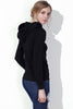 Stylish Hooded Long Sleeve Drawstring Solid Color Women's Hoodie