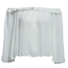Sexy Boat Collar Off-the-shoulder Three Quarter Batwing Sleeve Solid Color Blouse for Women