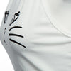 Cute Halter Round Collar Off-the-shoulder Cat Face Print Sheath Vest for Women