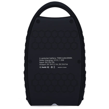 YUNDU YD - T018 7000mAh Solar Power Bank Waterproof Shockproof Anti-dust Portable Charger Support 2.1A Fast Charging