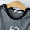 3pcs Jewel Collar Long Sleeve Milk Bottle Printed T-Shirt Long Pants with Hat for Baby Boys