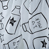 3pcs Jewel Collar Long Sleeve Milk Bottle Printed T-Shirt Long Pants with Hat for Baby Boys