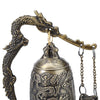 Zinc Alloy Vintage Style Bronze Lock Dragon Carved Buddhist Bell Chinese Geomantic Artware Exquisite Home Decor
