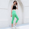 Active U-Neck Stripes See-Through Tank Top + Elastic Waist Capri Leggings Twinset for Women