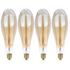 Lightme 4pcs 230V 40W E27 110 - 120LM 13AK Retro Bulb Tungsten Filament Energy-saving Straight Sided Lamp