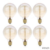 Lightme 6pcs G80 230V 40W E27 110 - 120LM 19AK Retro Bulb Tungsten Filament Energy-saving Lamp