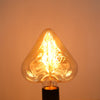 Lightme 4pcs 230V E27 40W 110 - 120LM 32AK Retro Bulb Tungsten Filament Heart-shaped Energy-saving Straight Sided Lamp