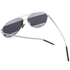 Women Oversize Colored Coating Mirror Bicolor Metal Eyewear