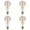 Lightme 4pcs 230V 40W E27 110 - 120LM 32AK Retro Bulb Tungsten Filament Gourd Shape Energy-saving Straight Sided Lamp