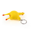 Novelty Push-egg Chicken Key Ring Interesting Air Vent Decompression Toy