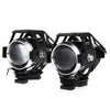 2pcs U5 3000LM 125W Upper Low Beam Motorcycle Headlight LED Motorbike Spot Lamp
