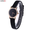 LONGBO 80026L Female Quartz Watch Ultrathin Special Pattern Dial Water Resistance Wristwatch