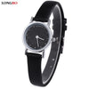 LONGBO 80026L Female Quartz Watch Ultrathin Special Pattern Dial Water Resistance Wristwatch