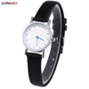 LONGBO 80026L Female Quartz Watch Ultrathin Special Pattern Dial Water Resistance Wristwatch