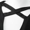 Sexy Plunging Neck Criss-Cross Pure Color Crop Top for Women