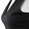 Sexy Plunging Neck Criss-Cross Pure Color Crop Top for Women