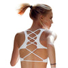 Sexy Scoop Collar Criss-Cross Solid Color Crop Top for Women