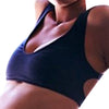 Sexy Scoop Collar Criss-Cross Solid Color Crop Top for Women