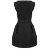 Round Collar Sleeveless Sash Waist Pure Color A-Line Ball Gown Dress for Women