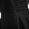 Round Collar Sleeveless Sash Waist Pure Color A-Line Ball Gown Dress for Women