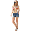 Sexy Spaghetti Strap Tribal Print Push Up Bra for Women