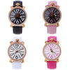 Angie ST7154L Matonini Series Leather Band Rhinestone Quartz Watch for Ladies Luminous Pointers